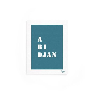 Affiche "Abidjan" bleue