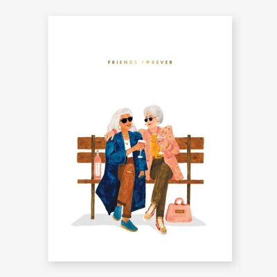 Friends Forever Wall-Print S - 18x24cm
