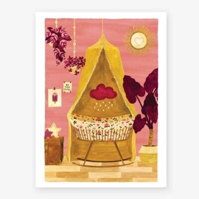 Girl Bedroom Print S - 18x24cm