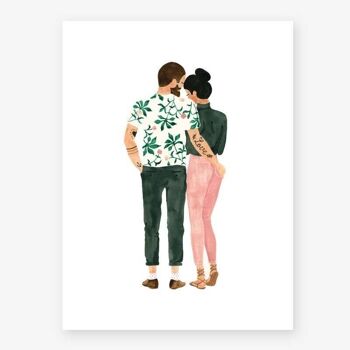 Hipster Lovers Print M - 29.7x39x7cm