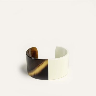 Fine cuff in sabot and white lacquer size M