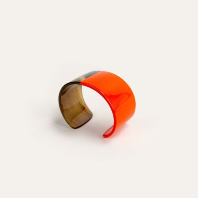 Thin cuff in sabot and orange lacquer size M