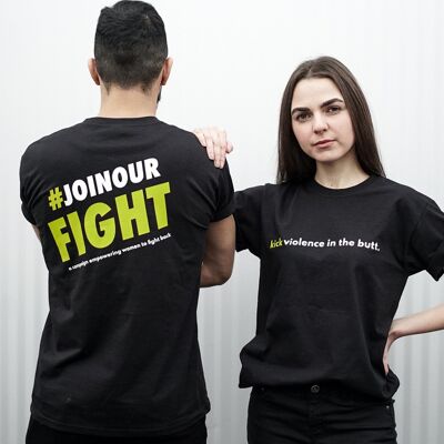 Camiseta unisex "Únete a nuestra lucha" - Negro