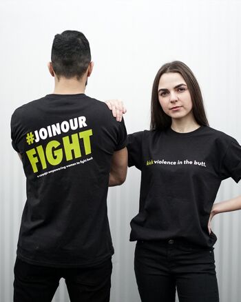 T-shirt unisexe "Rejoignez notre combat" - Noir 1