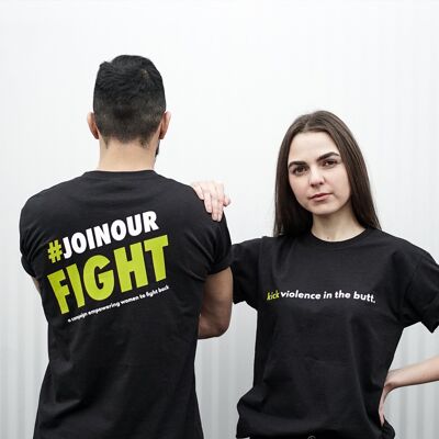 T-shirt unisexe "Rejoignez notre combat" - Noir