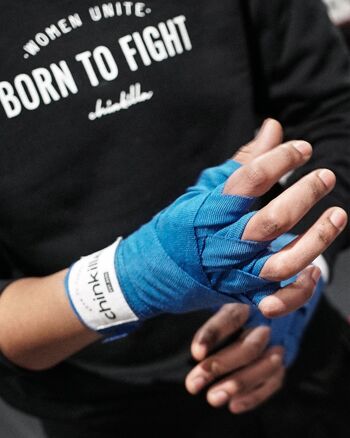 Bandes de boxe "Born To Fight" - Bleu 1
