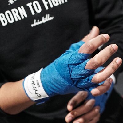 "Born To Fight" Boxing Wraps - Blue
