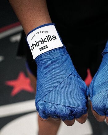 Bandes de boxe "Born To Fight" - Bleu 3