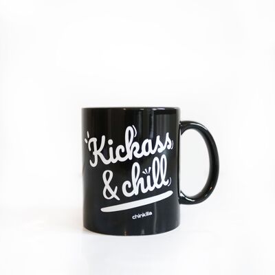 Tazza da caffè "Kickass & Chill".