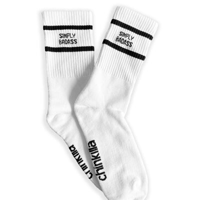 "Simply Badass" Socks - White