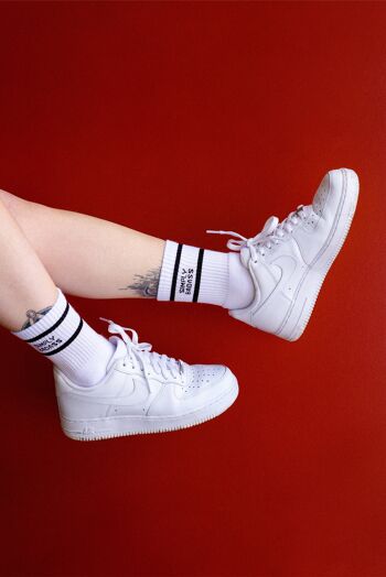 Chaussettes "Simply Badass" - Blanc 2