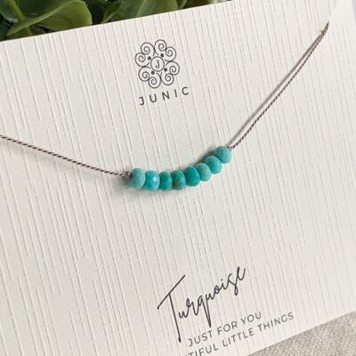 Silk Cord & Turquoise Necklace