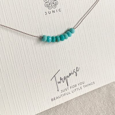 Silk Cord & Turquoise Necklace