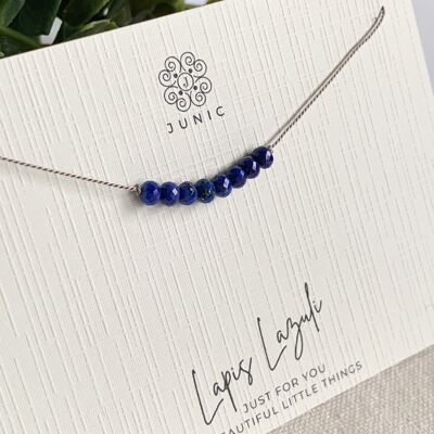 Silk Cord & Lapis Lazuli Necklace