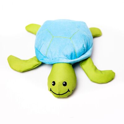 Schildkröte doppellagiges Plüsch-Hundespielzeug aus recyceltem Kunststoff