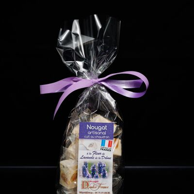 Bag of 100 g Nougat with Lavender Flower from Drôme