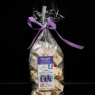 Bag of 200 g Soft Nougat with Lavender Flower from Drôme