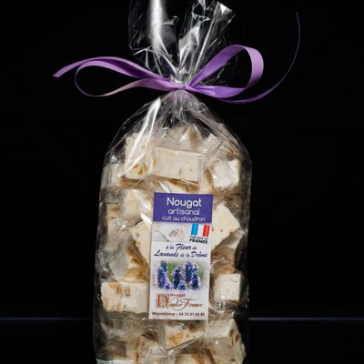 Bag of 400 g Soft Nougat with Lavender Flower from Drôme