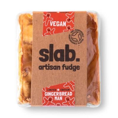 Gingerbread Man Fudge Slab - Vegan (Ltd Edition)
