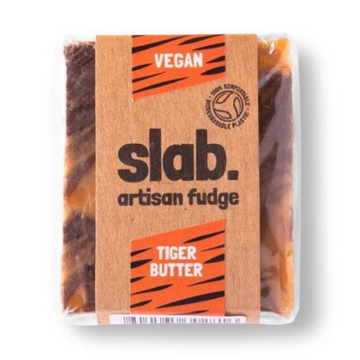 Tiger Butter Fudge Slab - Vegan