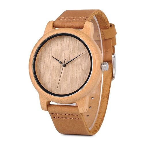 Montre en Bambou  I Quartz Suisse