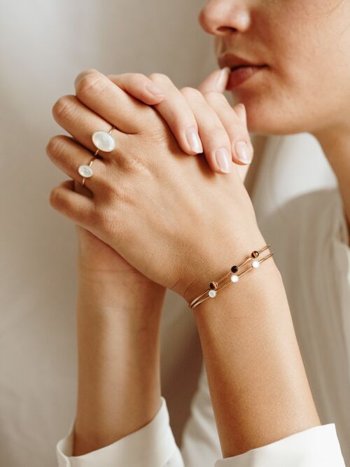 Bague Louise grand modèle - Rose Rhodonite