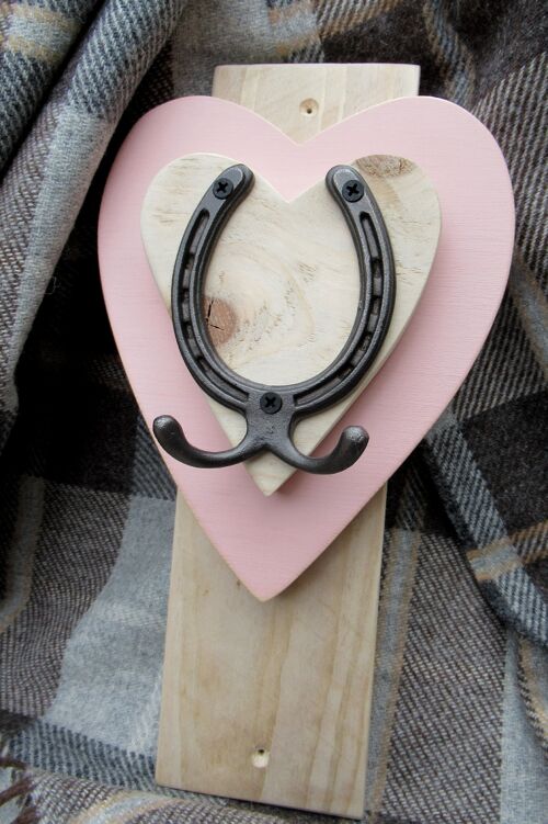 Vertical Horseshoe Hook - Pink