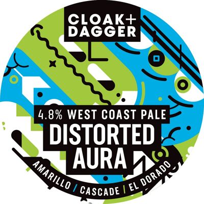 Distorted aura | 4.8% | west coast pale | 30l keg