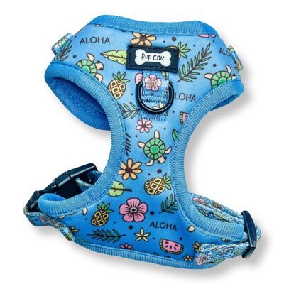 XXS Island Breeze Step-in adjustable Harness - Blue Hawaiian step-in harness