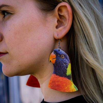 Parrot, earrings
