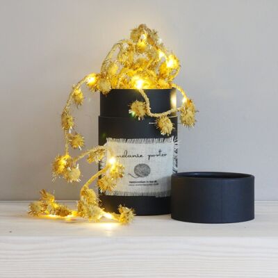 Tinsel Pom Pom Fairy Light String