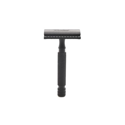 Aluminum razor n°0 - BLACK - Travel - Sold with leather pouch