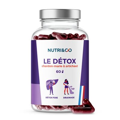 Detox Foie Colon Intestin - Cure Detox Puissante et Rapide - Extraits de Chardon Marie et Artichaut