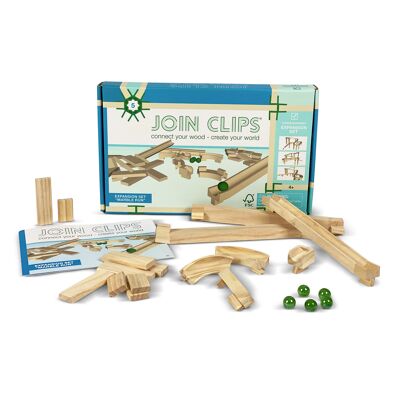 JOIN CLIPS: EXPANSION SET - MARBLE RUN construct your own track and build obstacles