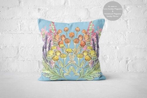 Powder Blue Bloom Cushion