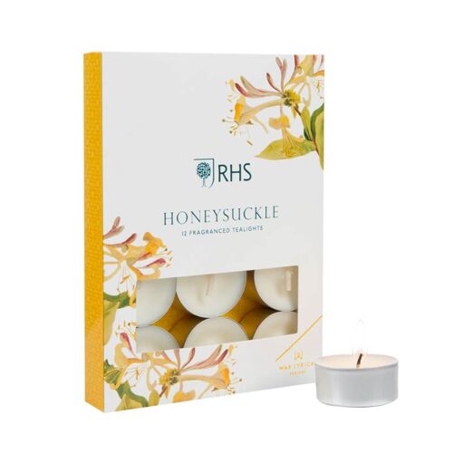 2 x Wax Lyrical RHS Set of 12 Honey Suckle Tealights