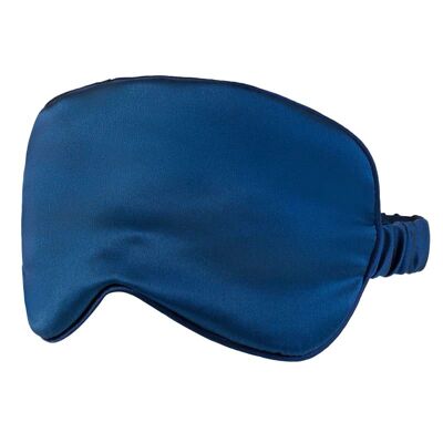 Maschera per gli occhi in seta blu scuro