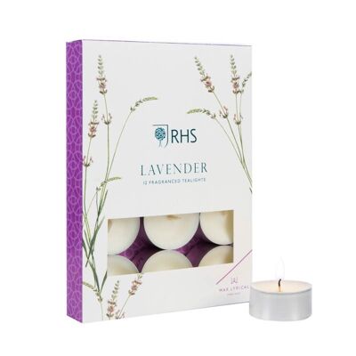 2 x Wax Lyrical RHS Set of 12 Lavender Tealights