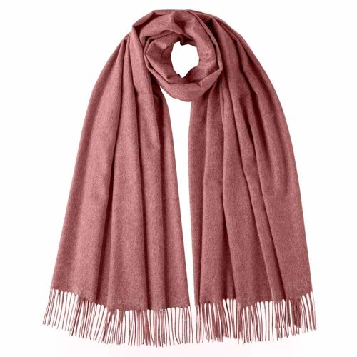 Light Coral 100% Cashmere Scarf