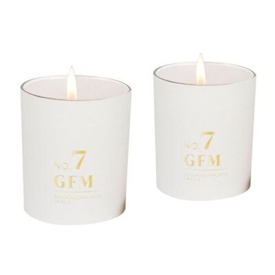 2 x Gold Frankincense and Myrrh Glass Candle