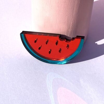 Watermelon brooch - acrylic