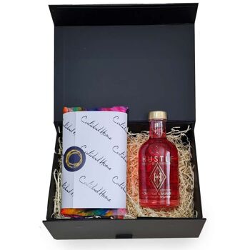 Taie d'Oreiller en Soie & Coffret Cadeau Gin - Noir Pamplemousse Rose & Framboise 2