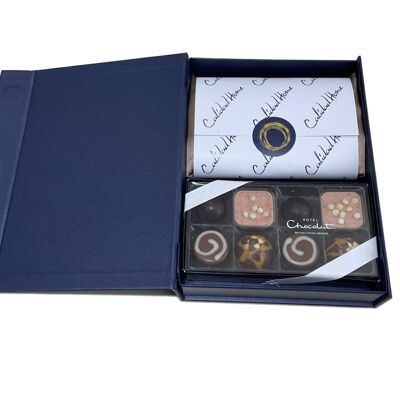 Seiden-Kissenbezug & luxuriöse Pralinen-Geschenkbox – Taupe