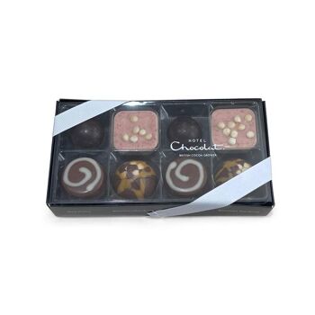 Taie d'Oreiller en Soie & Coffret Cadeau Chocolats Luxe - Noir 3