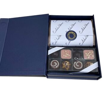 Taie d'Oreiller en Soie & Coffret Cadeau Chocolats de Luxe - Anthracite 1
