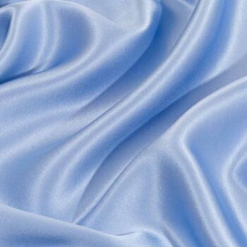Taie d'oreiller en soie bleu clair 2