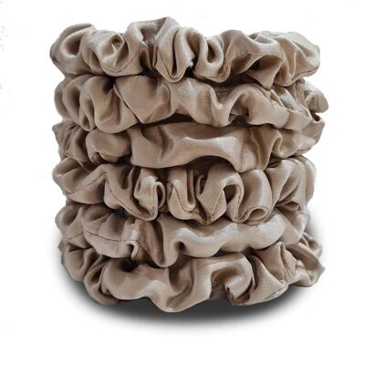 Silk Scrunchies Gold (6 Skinny)