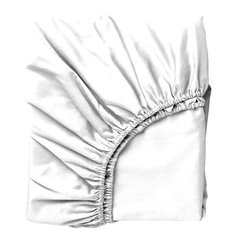 Draps de lit en soie blanche 5