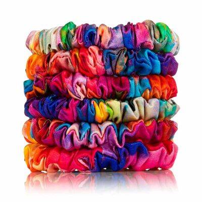 Silk Scrunchies Tie-Dye (6 skinny)