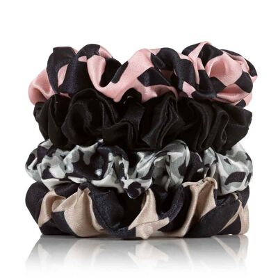 Silk Scrunchies Safari (4 Regular)